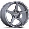 Cerchi in lega Motegi BATTLE V (US) 8.5x18 Gunzilla W Machined Lip Stripe