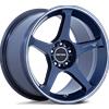 Cerchi in lega Motegi BATTLE V (US) 8.5x18 Obsidian Blue Mach Lip Stripe