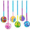 Chiwava 6PCS 50cm di giocattoli per gatti in filato di lana con campanello, palline giocattolo per gatti da interno da 5cm grandi, giocattoli interattivi per gattini