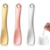 JIYIN 3 spatole cosmetiche, in metallo, per la cura della pelle, cosmetici, per il viso, per lozioni, campionamento, miscelazione