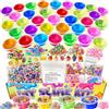 YOPINSAND 35 Colori Fai da Te Slime Kit Slime Making per Ragazze, Crystal Clear Slime, Glow in the Dark Slime con Sfere di Schiuma Aggiuntive, Charms, Glitter, Giocattolo Regalo per Bambini