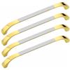 BOZONLI Maniglie per Mobili da Cucina, 4 Pezzi Maniglia in Lega di Zinco per Armadio da Cucina Guardaroba, Distanza Fori 160 mm(Oro + argento)