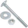 AERZETIX Set di 25 bulloni viti a testa tonda con quadro sottotesta M5x50mm / rondelle e dadi M5 / in acciaio zincato/per fissaggio e assemblaggio