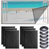 HELOVGE Zanzariera Finestra, 6 Pezzi 150x130cm Rete Zanzariera per Finestra, Anti Insetti Resistente Zanzariera con 6 rotoli autoadesivo, per Soggiorno Balcone Finestra