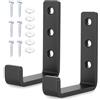 AIOUHMYM 2 Pz Ganci da Parete per Garage, Gancio da Parete per Attrezzi da Giardino, Gancio Bici Muro di J, Portabici da Muro per Casa, Capannone, Garage, Scale, con Viti (Nero)