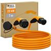 LAPP MOBILITY Cavo di Ricarica per Veicoli Elettrici di Tipo 2-22kW, 32A, Trifase, Cavo Ricarica Auto Elettrica, Protetto IP55, Per PHEV & BEV, Colonnina Ricarica, Made in Germany - 7m Arancione
