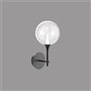 Illuminati Lighting Applique a parete BOLLA, metallo nero opaco + paralume in vetro trasparente LED 3W 336LM 3000K, dimmerabile