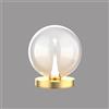 Illuminati Lighting Lampada da tavolo BOLLA, metallo oro + vetro ambra, LED 4,5W 336 LM 3000K