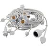 Intec STRINGA ELETTRIFICATA PICNIC BIANCA 10 LUCI ATTACCO E27 IP54 CON SPINA SCHUKO 10MT