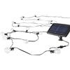 Intec STRINGA ELETTRIFICATA PICNIC NERA CON PANNELLO SOLARE 25 ATTACCO E12 0,3W 3000K IP44 762CM