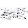 Intec STRINGA LUMINOSA LED PICNIC NERA 12 LUCI ATTACCO E12 10W RGB IP44 INCLUSO TELECOMAND 730CM