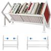 Mfqire Libreria da Scrivania Piccola Retrattile Metallica Porta Libri Mini Libreria Salvaspazio Scaffale da Scrivania per Bambini, Uffici, Tavolo e Soggiorni