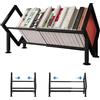 Mfqire Libreria da Scrivania Piccola Retrattile Metallica Porta Libri Mini Libreria Salvaspazio Scaffale da Scrivania per Bambini, Uffici, Tavolo e Soggiorni
