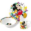 CARTOON set 3 pezzi in ceramica topolino disney tazza ciotola piatto stoviglie per bambini in confezione