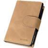 Etres Portafoglio Magnetico - Modello Slide - Fino a 7 Carte, Tasca Monete e Banconote - RFID, Ultra Slim, Funzione Stand per Smartphone - Anello Adattatore Magnetico Incluso (SOFT TOUCH, BROWN)