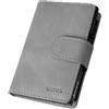 Etres Portafoglio Magnetico - Modello Slide - Fino a 7 Carte, Tasca Monete e Banconote - RFID, Ultra Slim, Funzione Stand per Smartphone - Anello Adattatore Magnetico Incluso (SOFT TOUCH, GRIGIO)