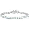 FANCIME Bracciale Tennis in Argento Sterling 925 Massiccio Regalo Zirconi Matrimonio Romantico Gioielli per Donna Ragazza Mamma Moglie Figlia Amica