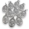 OVUNQUE PROTEGGIMI Medaglia di San Charbel, set 10 Ciondoli ovali con Charbel Makhluf in metallo