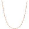 FOCALOOK Collana Donna Oro Rosa in Acciaio Inossidabile da 3mm Catenina Oro Rosa Donna Lungha Collana Catena di Ricambio 55cm+5cm Confezione Regalo