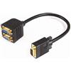 PremiumCord Adattatore VGA Maschio a 2 X VGA Femmina, Splitter per più dispositivi, Colore Nero
