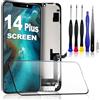 PartageFix Schermo per iPhone 14 Plus - Schermo LCD di Ricambio 6,7 FHD + Touch Digitizer + Cornice - Compatibile con i Modelli A2886/A2632/A2885/A2888/A2887 (True Tone programmabile)