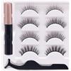 GNAUMORE Kit di eyeliner magnetico finto ciglia, ciglia finte magnetiche naturali con eyeliner magnetico, 3D riutilizzabili, impermeabili e resistenti al sudore, facili da indossare e riutilizzabili