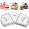 Tomotato 100 Pezzi Collare per Torta Mousse Trasparente in PET(Triangolare)