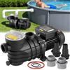 VEVOR Pompa di Filtrazione per Piscina Fuori Terra 180W 10800 L/h Velocità Singola con Cestello Filtro Coperchio, Pompa per Piscina Fuori Terra Velocità 2850 giri/min Prevalenza max. 8m Giardino