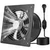 VEVOR Ventilatore di Scarico da 254 mm, Ventilatore di Sfiato a Parete ad Alta Velocità da 988 CFM con Controllo della Velocità, Basso Consumo, per Soffitta, Garage, Cantina, Officina, Cucina