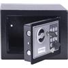 DONAU TECH Mini cassaforte digitale 4,6 l / 23 x 17 x 17 cm/Cassaforte elettronica manuale-digitale piccola cassaforte per mobili/con password digitale e 2 chiavi di sicurezza/Nero