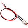 Yctze 4 pezzi 12v 8mm LED pannello pilota cruscotto spia spia luminosa per auto furgone rosso 12v indicators,adatto per Sharplace indicatore led metallico precablato impermeabile spia luminosa,led panne