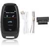 AOWINHIT Auto Smart LCD Key Touch Screen 5.0 Connessione CONFITTO INSIEMENTO COMFOTTO E Sicurezza per Tutti i Proprietari di Auto in Lega di Zinco (Nero)