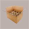 LUCGEL Scatola in cartone Porta 12 Bottiglie di Olio e Vino Piccole 40x30 H 25 cm + Alveare di Contenimento Interno 10 Pezzi