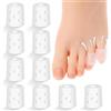DIVINA VITAE 10 Pezzi Cappucci in Gel per Dita dei Piedi Traspiranti Protezione in Silicone per Dita dei Piedi Piccole Morbide per Uomini e Donne Contro Calli Vesciche Sollievo dal Dolore(Forati)