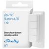 Shelly BLU RC Button 4 ZB - Interruttore di Controllo Remoto Smart Bluetooth & Zigbee, Wireless, Attivazione Azioni con Pressioni Multiple, Domotica, Тelecomando, Alexa, Google Home, Gateway Richiesto