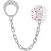 BABY-NOVA babynova Catena per Ciuccio con Clip e Anello Adattatore - Set da 2 Pezzi - Portaciuccio per Bambini - Compatibile con Qualsiasi Ciuccio - Essenziale per Neonati - Senza BPA - Punti rosa