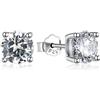 Gold Gala Orecchini Punto Luce in Argento 925 Rodiato con Zirconi Bianchi Taglio Diamante (8 mm)