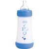 Chicco Biberon Perfect 5 Biberon anticolica azzurro con tettarella in silicone 240 ml