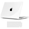 TECOOL Cover compatibile con MacBook Air 15 Pollici M5 M4 M3 M2 2023-2026 A3448 A3241 A3114 A2941, Custodia Rigida Protettiva Sottile in Plastica e Copritastiera UE, Superficie Lucida Trasparente