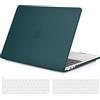 TECOOL Cover per MacBook Pro 13 Pollici 2016-2022 (M2 M1 A2338/A2289/A2251/A2159/A1989/A1706) con Touch Bar, Custodia Rigida Protettiva Sottile in Plastica e Copritastiera UE, Turchese Profondo