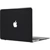 TECOOL Cover compatibile con vecchio MacBook Air 13 Pollici 2010-2017 (A1466 1369), Custodia Rigida Protettiva Sottile in Plastica Superficie Opaca, Nero