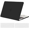 TECOOL Cover per MacBook Pro 13 Pollici 2016-2022 (M2 M1 A2338/A2289/A2251/A2159/A1989/A1706) con Touch Bar, Custodia Rigida Protettiva Sottile in Plastica e Copritastiera UE, Nero