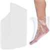 WeddHuis 200 calzini usa e getta in plastica per pedicure piedi, cera paraffina trattamento termale, fodere da bagno in cera paraffina per piedi, calzini trasparenti