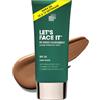Shakeup Cosmetics - Crema idratante colorata da uomo, SPF25, idratazione 24 h, finish opaco, facile applicazione, vegana, 50 ml (Dark)