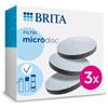 BRITA MicroDisc confezione da 3 - Dischi filtranti di ricambio per bottiglie e borracce filtranti BRITA: riducono PFAS, cloro, microparticelle e altre impurità
