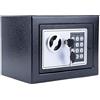 Nictemaw Cassaforte elettronica 6,65 l - Cassaforte di sicurezza con codice digitale 3 - 8 cifre, fissaggio a parete, per oggetti di valore, casa, ufficio, hotel