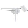 B·LED BARCELONA LED BARCELONA LED applique da parete con braccio articolato, lampada da parete bianca moderna e vintage in metallo, con cavo, interruttore e spina, ideale per testata letto, camera da letto