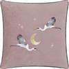 Paoletti Fodera per cuscino in velluto ricamato Moonlit Flight Rosa antico - 45x45 cm