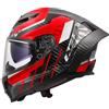 LS2, Casco Moto Integrale DRAGON TRAX Red, M