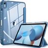 FINTIE Custodia per iPad (A16) 11ª Generazione 11 (2025)/iPad 10ª Generazione 10,9 (2022) con Portapenne - Sottile Leggero Cover Cristallina Retro e Bordo con Auto Sveglia/Sonno, Blu